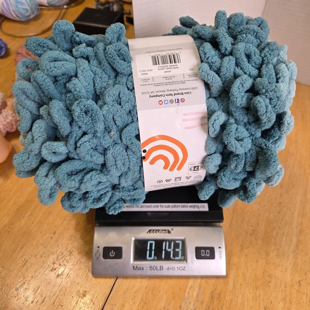 Lion Brand Yarn Off the Hook Ombre Northern Lights Blue Polyester NEW